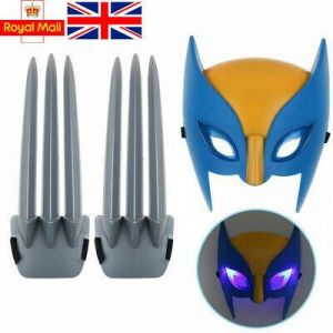 Wolverine Mask claws X-men Hero Cosplay luminous LED Logan Kids Play House Toysמסכת וולברין ציפורניים X-men Hero Cosplay LED זוהרת